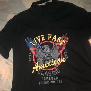 Choker v-neck t-shirt